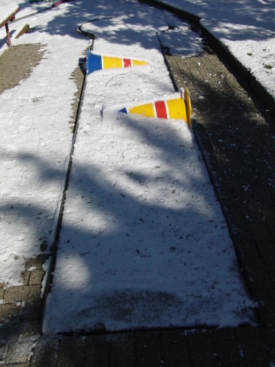 Angolfen bei Schnee und Eis im März 2010